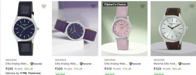Upto 79% Off Maxima Wrist Watches | Start @ 299