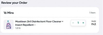 Maxkleen 2in1 Disinfectant Floor Cleaner + Insect Repellent - 1.8L