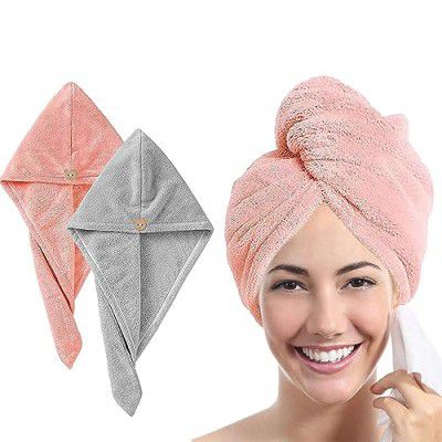MAXOSHINE Hair Towel Wrap for Women-Quick Drying Microfiber Towel