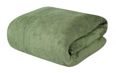MAXOSHINE Microfiber Towels for Bath Large Size-Super Soft Coral Fleece Bathing Towel -70x140 cm (Green, Pack of 1)