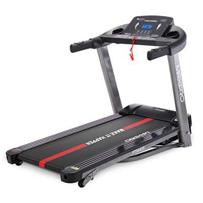 MAXPRO PTM405 2HP(4 HP Peak) Folding Treadmill, Electric Motorized Power Fitness Running Machine LCD Display Home Use
