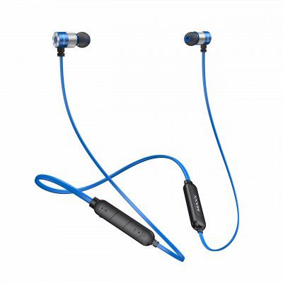 Maxx NX4 Wireless in-Earphone with Upto 25Hrs Playtime, Dual Pairing, Noise Cancellation, Rapid Charge, Magnetic, IPX6 with Mic (Black/Blue)