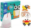 Mayatras Wood Blocks Learning Puzzle Game with 20 Pattern Card, Multicolour, 3+ years , 29 Pieces...