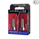 Maybelline Creamy Matte Lipstick, Matte Finish, (Pack of 2) - Rich Ruby & Divine Wine...