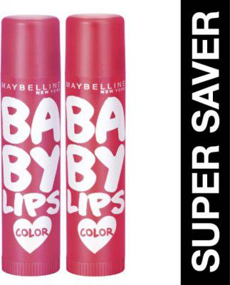 MAYBELLINE NEW YORK Baby Lips Tinted Lip Balm Berry Crush and Cherry Kiss (Pack of: 2, 8 g)