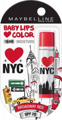 MAYBELLINE NEW YORK Baby Lips Loves NYC Lip Balm Broadway Red (Pack of: 1, 4 g)