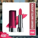 Maybelline New York Color Sensational Creamy Matte Lipstick lasts up to 12 Hours, Hydrate Lips, Rich Creamy Lipstick with Shea Butter, Available in 42 Shades - 630 Flaming Fuchsia, 3.9g...
