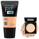 Maybelline New York Fit Me Matte Poreless Powder For Oily,All Skin Types,230 Natural Buff,8.5G&New York Fit Me Matte+Poreless Liquid Foundation Medium Coverage Tube,230 Natural Buff,18Ml,Pack Of 1...