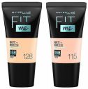 Maybelline New York Fit Me Matte+Poreless Liquid Foundation Tube, 115 Ivory, 18ml and Maybelline New York Fit Me Matte+Poreless Liquid Foundation Tube, 128 Warm Nude, 18ml...