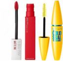 MAYBELLINE NEW YORK Lash & Lip Love Kit-Superstay Matte Ink Liquid Lipstick + Colossal Mascara  (Ambitious, 15 g)...