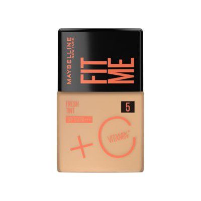 Maybelline New York Liquid Foundation, Lightweight Skin Tint With Spf 50 & Vitamin C, Natural Coverage, For Daily Use, Fit Me Fresh Tint, Shade 05, 30Ml
