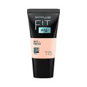 Maybelline New York Liquid Foundation, Matte & Poreless, Full Coverage Blendable Normal to Oily Skin, Fit Me, 115 Ivory, 18ml...