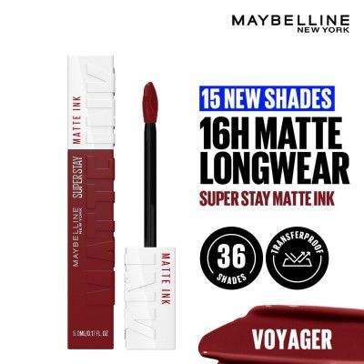 Maybelline New York SuperStay Matte Ink Liquid Lipstick - Voyager 50, Highly pigmented, Transfer Proof & Fade Proof. Maybelline New York SuperStay Matte Ink Liquid Lipstick Lasts Up To 16 Hour