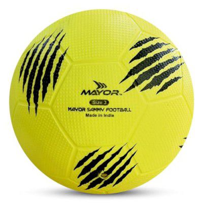 Mayor Sammy Football Indoor and Outdoor Football PVC Football Kids Football for Age Group Below 9 Years - Size- 3 (Pack of 1, Yellow)