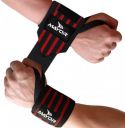 MAYOR Secure Wrist Wrap for Gym and Exercise, Men and Women Fitness Band Workout Wrist Support (Red, Black)...