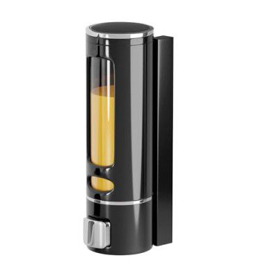 MAYUR ÖCICH 400 ML Cylindrical ABS Black Wall Mounted Shampoo Sanitizer Lotion Hand Dish Wash Gel Liquid Soap Dispenser for Bathroom Kitchen (1)
