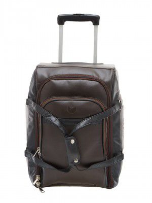 Mboss Synthetic 48.26 cms Brown and Black Travel Duffle (STB_041_Brown_Black)