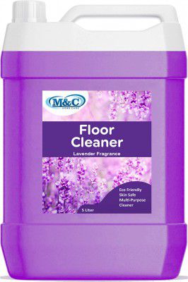 M&C HOMECARE Disinfectant Surface & Floor Cleaner Liquid, Lavender, 5 Liters MAKES 8 Liters