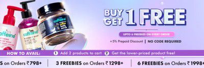 mCaffeine: Buy 1 & Get 3 Free (Pay For 1 & Get 1 Free + 2 Extra Freebies)