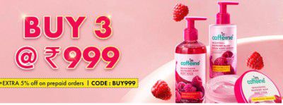 mcaffeine : BUY ANY 3 PRODUCT AT ₹999 | Extra 5% OFF ON Prepaid Order