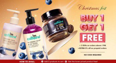 LAST DAY : mCaffeine Christmas Special LOOT : Buy 1 Get 3 FREEEE on Every Order