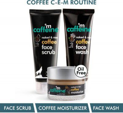 mCaffeine Coffee C-E-M Routine | Face Wash, Face Scrub & Moisturizer | For Men and Women  (3 Items in the set)