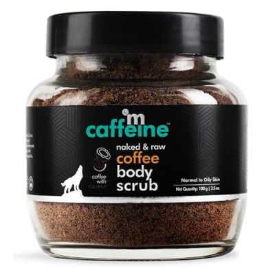 mCaffeine Exfoliating Coffee Body Scrub Powder Jar for Tan Removal&Soft-Smooth Skin|De-Tan Bathing Scrub All Skin Types-100Gm