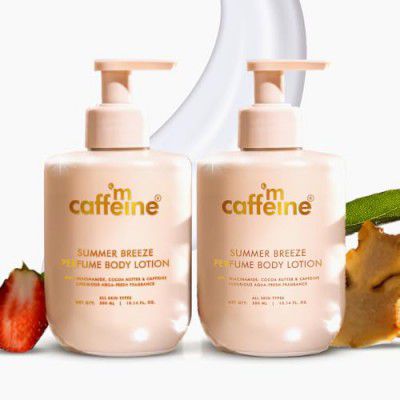 mCaffeine Summer Breeze Perfume Body Lotion|Niacinamide, Cocoa Butter & Shea Butter For Deep Moisturization