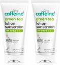 mCaffeine Sunscreen - SPF 50 PA++ Green Tea Sunscreen for Sun Protection & Fairness No White Cast- Pack of 2  (100 ml)...
