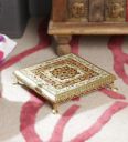 MDF With Brass Sheet Pooja Chowkie...