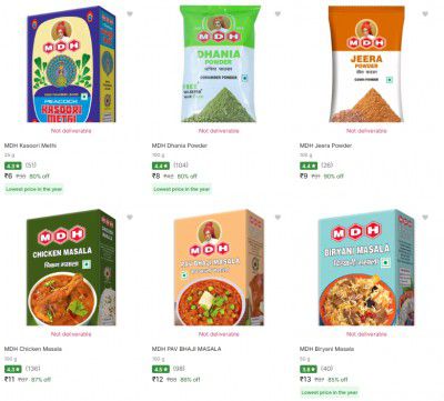 Mdh Spice Powder And Masala Upto 90% Off | starting @ 6