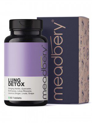 Meadbery Lung Detox 100% Ayurvedic Lungs Detox (Pack of 60 Tablets)