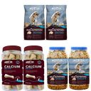 Meat Up Adult Dog Food, 10 kg (Buy 1 Get 1 Free) & Chicken Flavour Real Chicken Biscuit, 1kg (Buy 1 Get 1 Free) & Calcium Bone Jar, Dog Supplement Treats - 240 g, 30 Pieces (Buy 1 Get 1 Free)...
