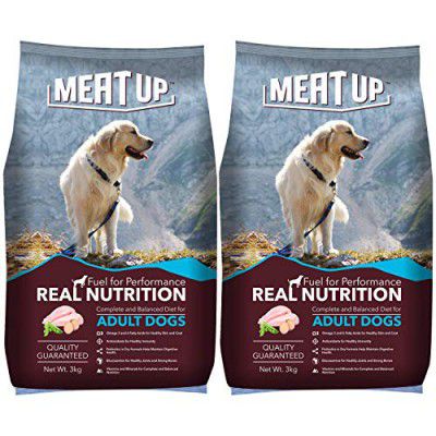 Meat Up Adult Dog Food 3 Kg (Buy 1 Get 1 Free ), Total 6 kg