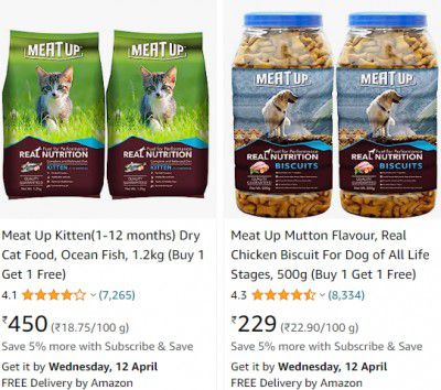 Meat Up Dog & Cat foods | Buy 1 Get 1 Free