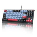 Mechanical Gaming Keyboard,87 Keys Wired Compact TKL Mechanical Keyboard Ergonomic Design Retro Style Keyboard with Rainbow Led Backlit Yellow Switches for Windows Mac PC (Black Blue/Brown Switches)...