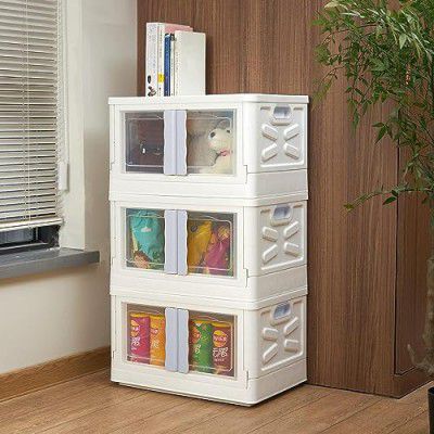 mechdel Clothes Organizer for Wardrobe Cupboard Organizer (Storage BIN-White, 2PCS)