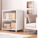 MECHDEL Cupboard Rack For Clothes Plastic Cabinet (CUPBOARD RACK-1 DOOR - TRANSPARENT, 2PCS)...