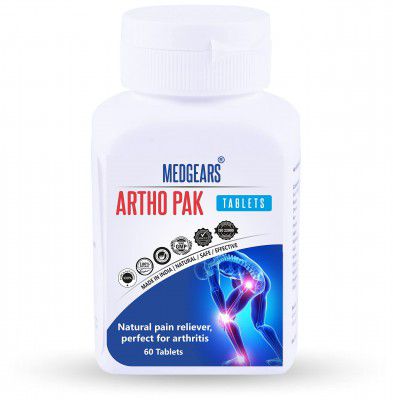 MEDGEARS OSTEOARTHRITIS, ARTHRITIS, ORTHOPEDIC, PAIN Pain relief in Arthritis and Joint wellness A unique Ayurvedic tablet formulated for joint health - 60 Tab