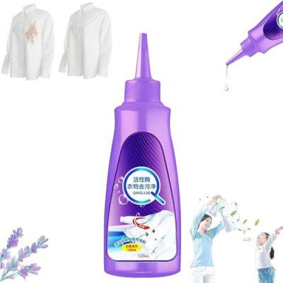 MEDICINEKING 120ML Active Enzyme Laundry Stain Remover, New Fast Stain Remover Laundry, Clothing Stain Remover Purple Bottle 1 (Liquid Bottle)