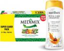 MEDIMIX Ayurvedic Soap 150g Buy 4 Get 1 & Total Care Shampoo 200ml  (2 Items in the set)...
