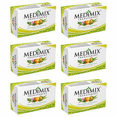 Medimix Transparent Ayurvedic Traditionally Made Bathing Bar Soap | Infused Glycerine and Lakshadi Oil | Effective for Dry Skin - 125g