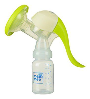 mee mee 125 ml Manual Breast Pump (White and Green)