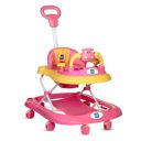Mee Mee 360° Baby Activity Walker | 3 Level Adjustable Height, Foot Mat, Musical Detachable Toy Bar | Parental Push Handle, Anti-Rollover Folding Walker for Boys, Girls, Kids | 6-18 Months 15kg (Pink)...