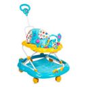 Mee Mee 360° Baby Activity Walker | 3 Level Adjustable Height, Foot Mat, Musical Detachable Toy Bar | Parental Push Handle, Anti-Rollover Folding Walker for Boys, Girls, Kids | 6-18 Months 15kg (Blue)...