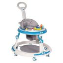 Mee Mee 360° Baby Activity Walker For 6-18 Months Baby Upto 15kg | 7 Level Adjustable Height, Musical Detachable Toy Bar & Light | Parental Push Handle, Anti-Rollover Folding Walker for Boys, Girls, K...