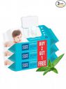 Mee Mee Caring Baby Wet Wipes with lid, 72 Pcs (Aloe Vera, Pack of 3)...