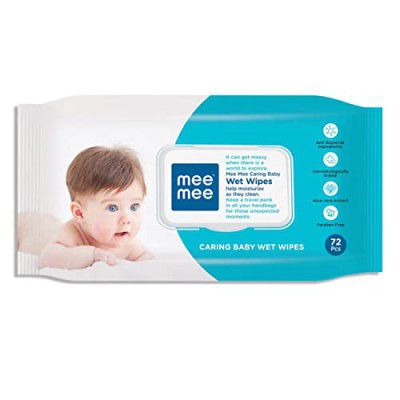 Mee Mee Gentle Hand and Mouth Baby Wipes (White, 1 Pack, 72 Pieces)