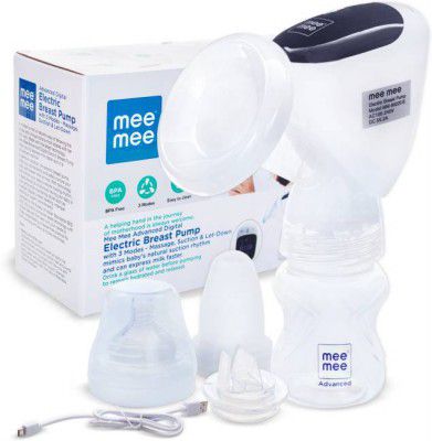 MeeMee Advanced Digital Electric Breast Pump with 3 Modes - Massage, Suction & Let-Down - Electric  (White)