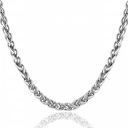 MEENAZ Chain for Men boyfriend Jewellery Stainless Steel Valentine Long Chain Gents Platinum Necklace Silver Chain for Men Boys Stylish -CN9136 (Silver White)...